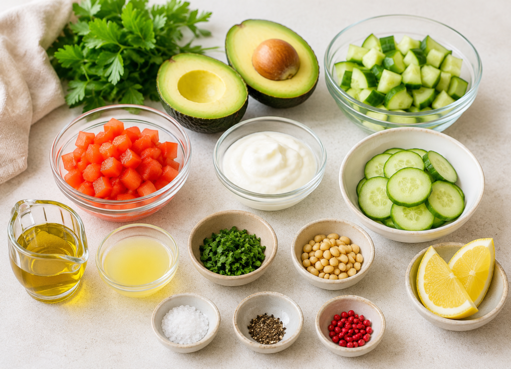Gazpacho Pepino y Aguacate - INGREDIENTES