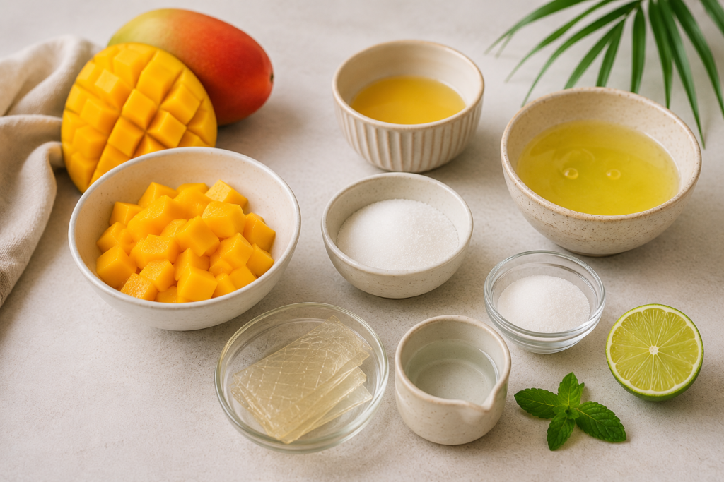 Ingredientes Mousse de mango casera