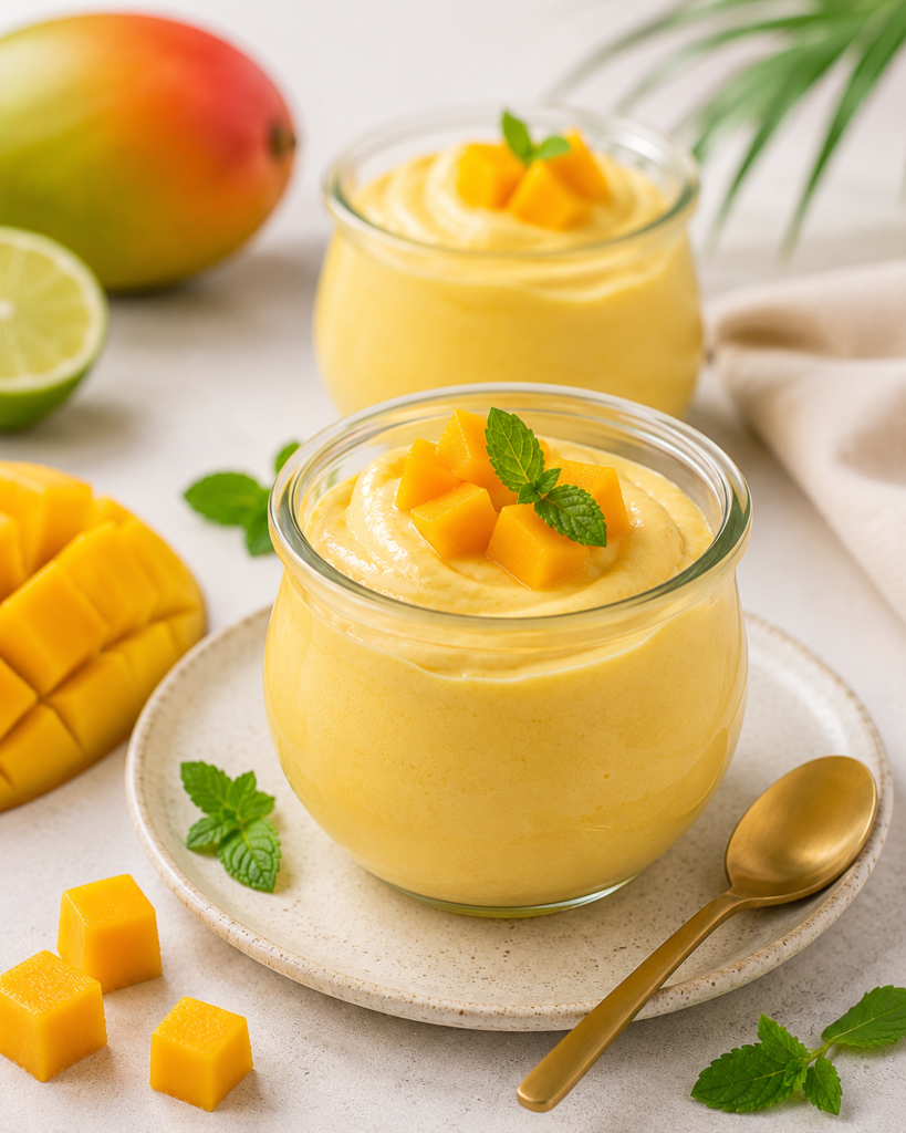 Mousse de mango casera