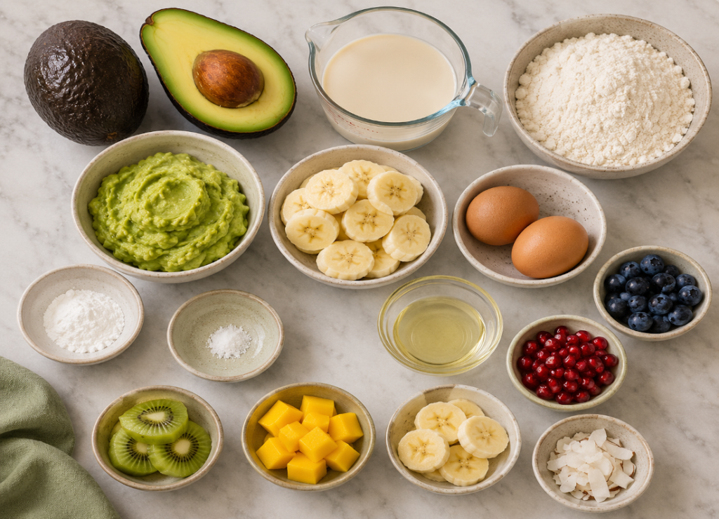 Ingredientes Tortitas de aguacate