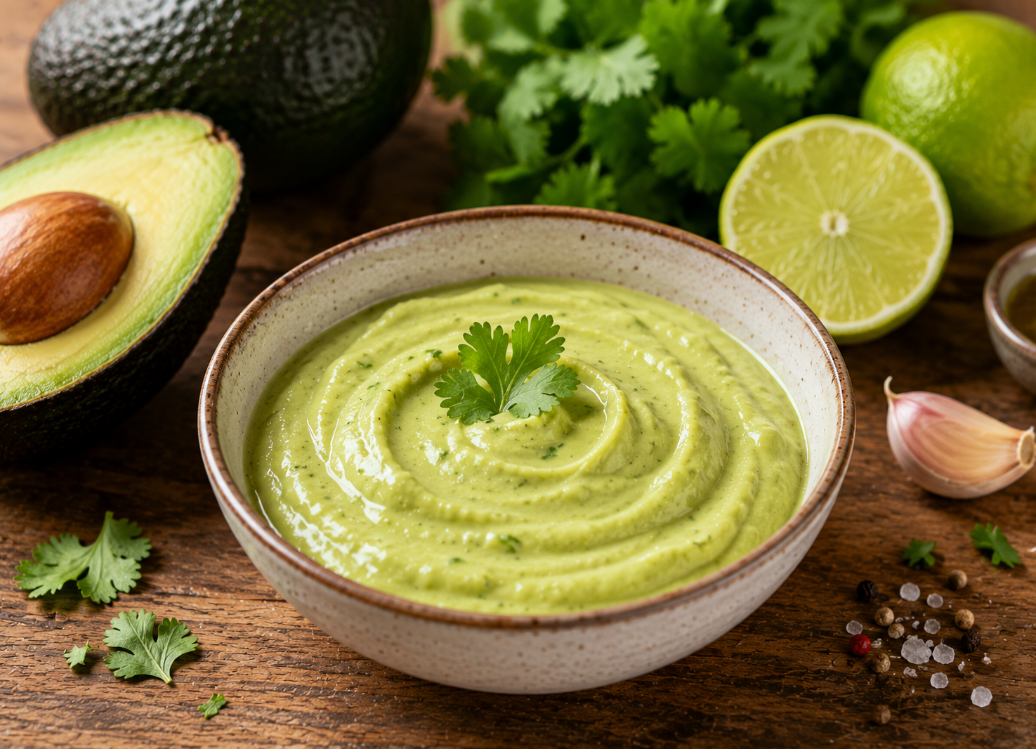 Salsa de aguacate casera