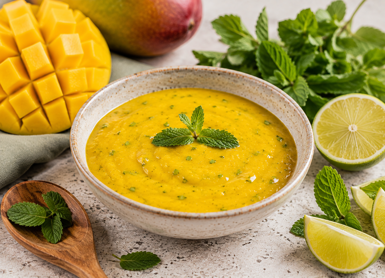 Salsa de Mango y Menta